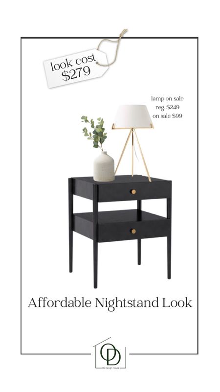 Affordable nightstand and styling 

Nightstand look, nightstand design, black nightstand with 2 drawers and shelf, gold tripod lamp with white shade, clearance lighting, 12” ceramic vase, faux eucalyptus stem

#LTKhome #LTKstyletip #LTKFind