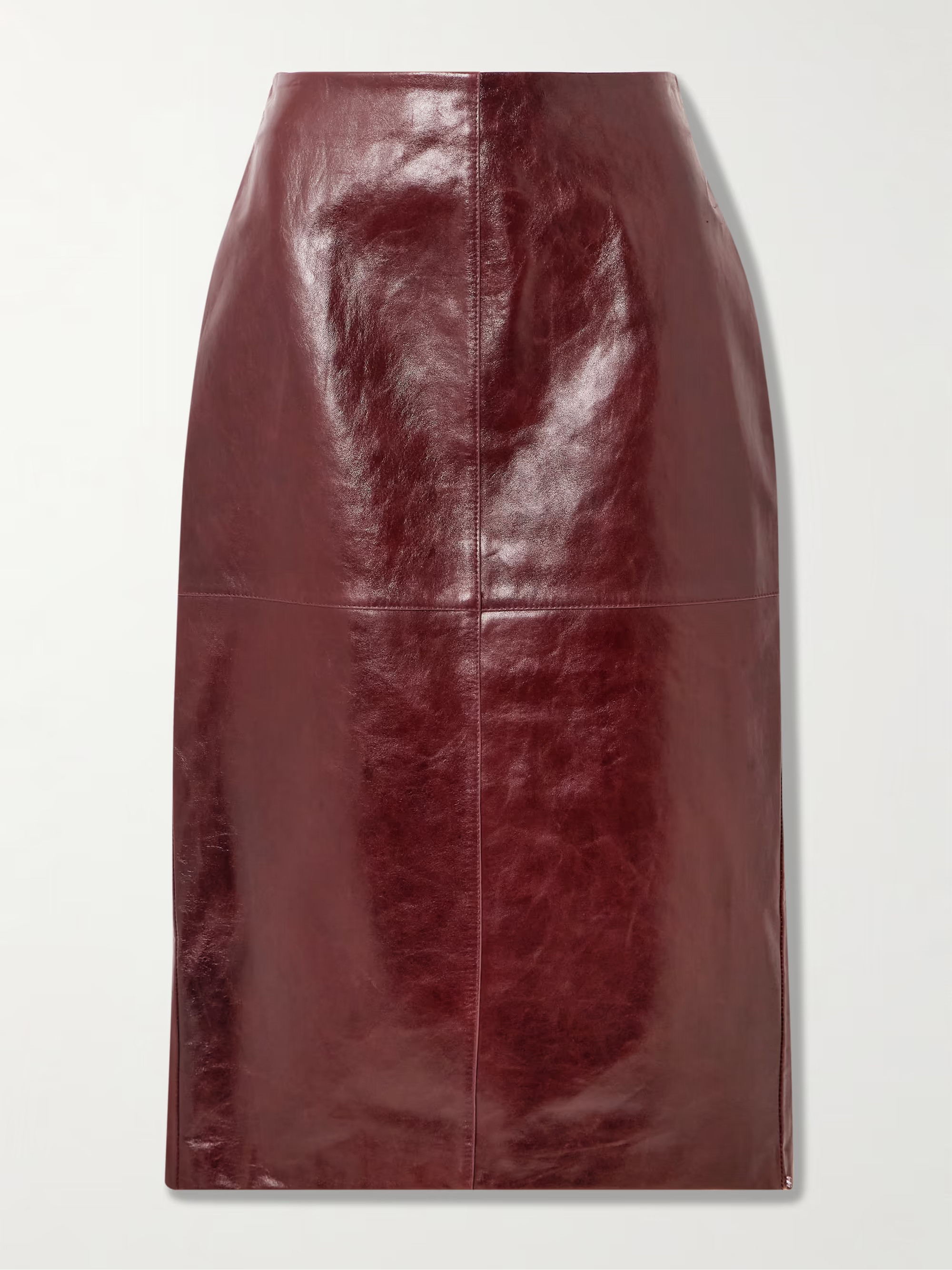 Paneled leather midi skirt | NET-A-PORTER APAC