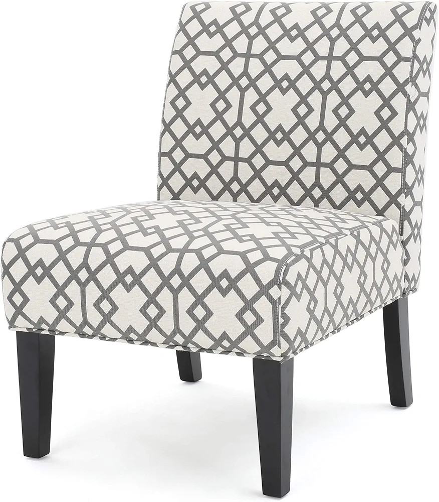 Amazon.com: Christopher Knight Home Kassi Fabric Accent Chair, Grey Geometric Patterned : Home & ... | Amazon (US)