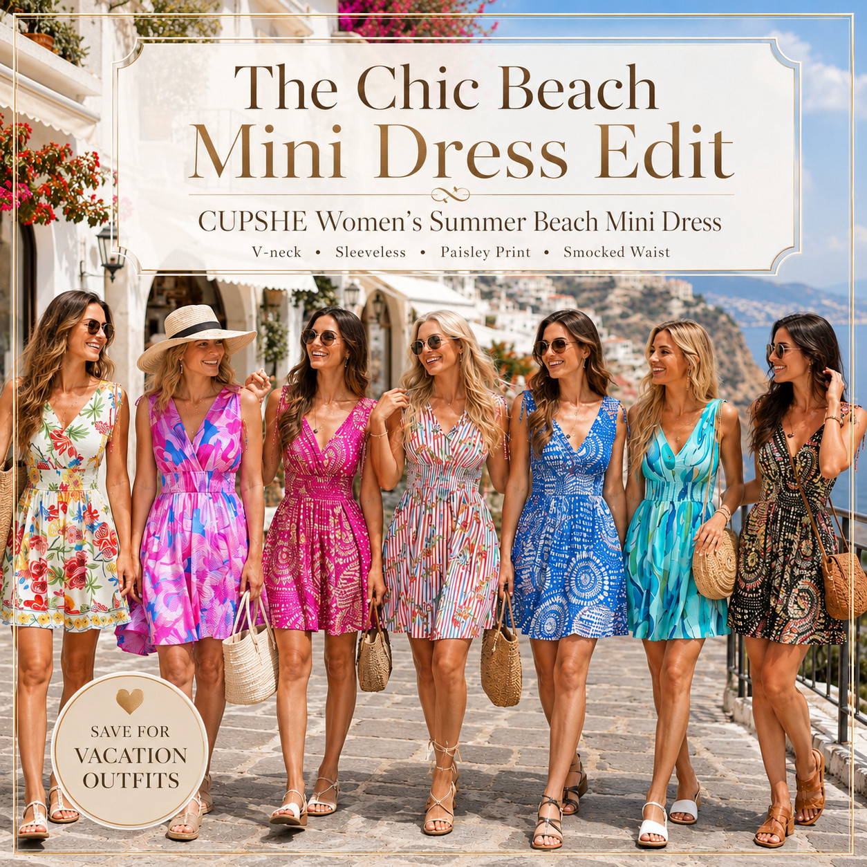 @Cupshe Summer Chic | V Neck Sleeveless Smocked Waist Floral Mini Dress ☀️ 

The chic beach mini dress edit your vacation suitcase needs 🌴

These CUPSHE summer beach mini dresses are giving tropical getaway, resort lunch, beach town dinner, cruise outfit, poolside drinks, and “I want something cute but easy to throw on” energy. 

The V-neckline, sleeveless cut, smocked waist, and paisley prints make them feel flattering, feminine, and instantly vacation-ready without needing a ton of styling.

I love these for beach vacations, summer brunch, casual date nights, boardwalk walks, bachelorette trips, Memorial Day, Fourth of July, resort wear, and sunny weekend plans. 

They’re the kind of dresses you can wear with flat sandals for daytime exploring, then dress up with wedges, gold jewelry, or a woven bag for dinner.

Perfect if you’re searching for CUPSHE mini dresses, beach vacation dresses, paisley sundresses, smocked waist dresses, resort outfits, cruise outfits, summer mini dresses, or cute vacation dresses that feel fun, flattering, and easy to pack.

↓ Everything is linked!

#LTKActive #LTKSaleAlert #LTKTravel