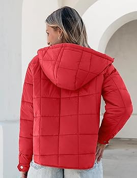 luvamia Puffer Jackets for Women Quilted Lightweight Coats Trendy Hooded Zip Up Casual Fall Puffy... | Amazon (US)