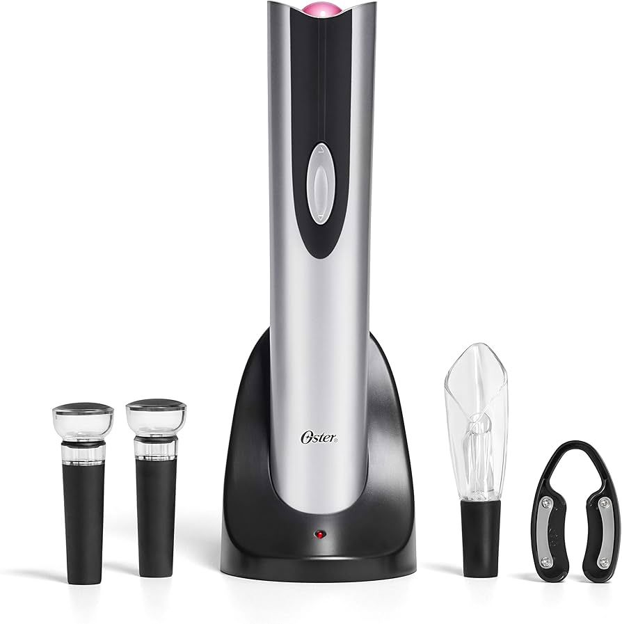 Oster Electric Wine Opener, Foil Cutter, Wine Pourer and Vacuum Wine Stoppers with CorkScrew and ... | Amazon (US)