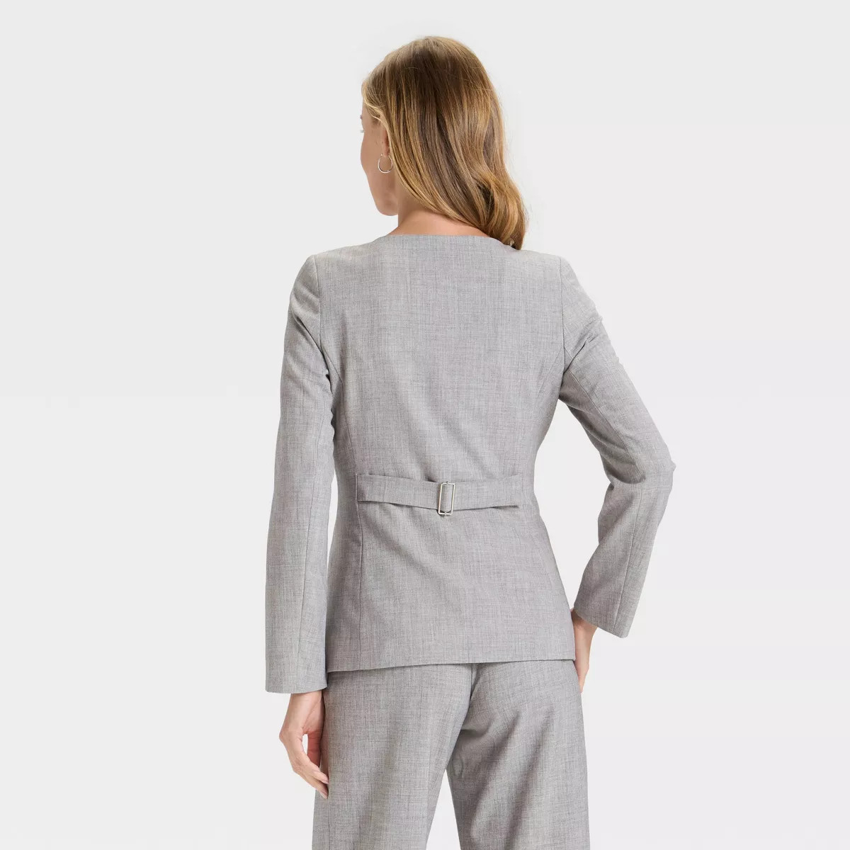 Women's Collarless Blazer - A New Day™ Gray | Target