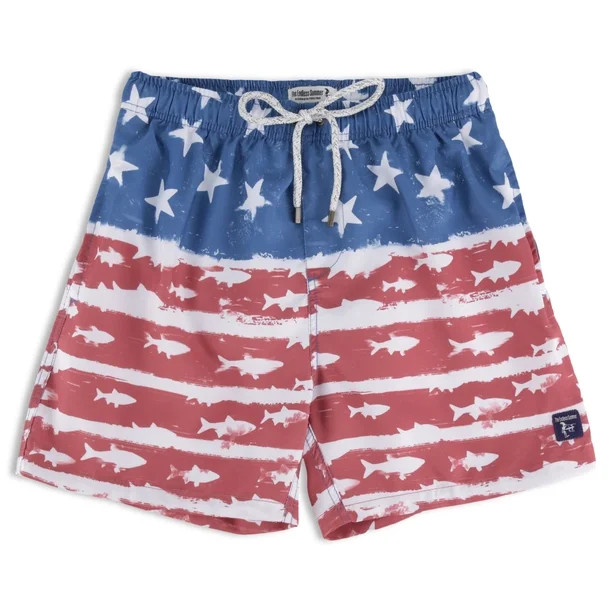 Endless Summer Mens Stars and Fish Americana Swim Shorts - Walmart.com | Walmart (US)