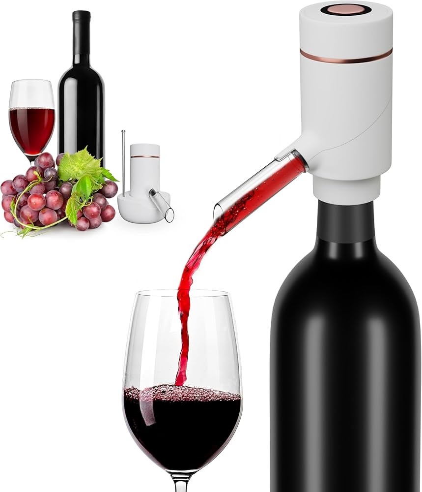 Electric Wine Dispenser and Red Wine Aerator - One Button Electric Wine Aerator - Built in Wine P... | Amazon (US)