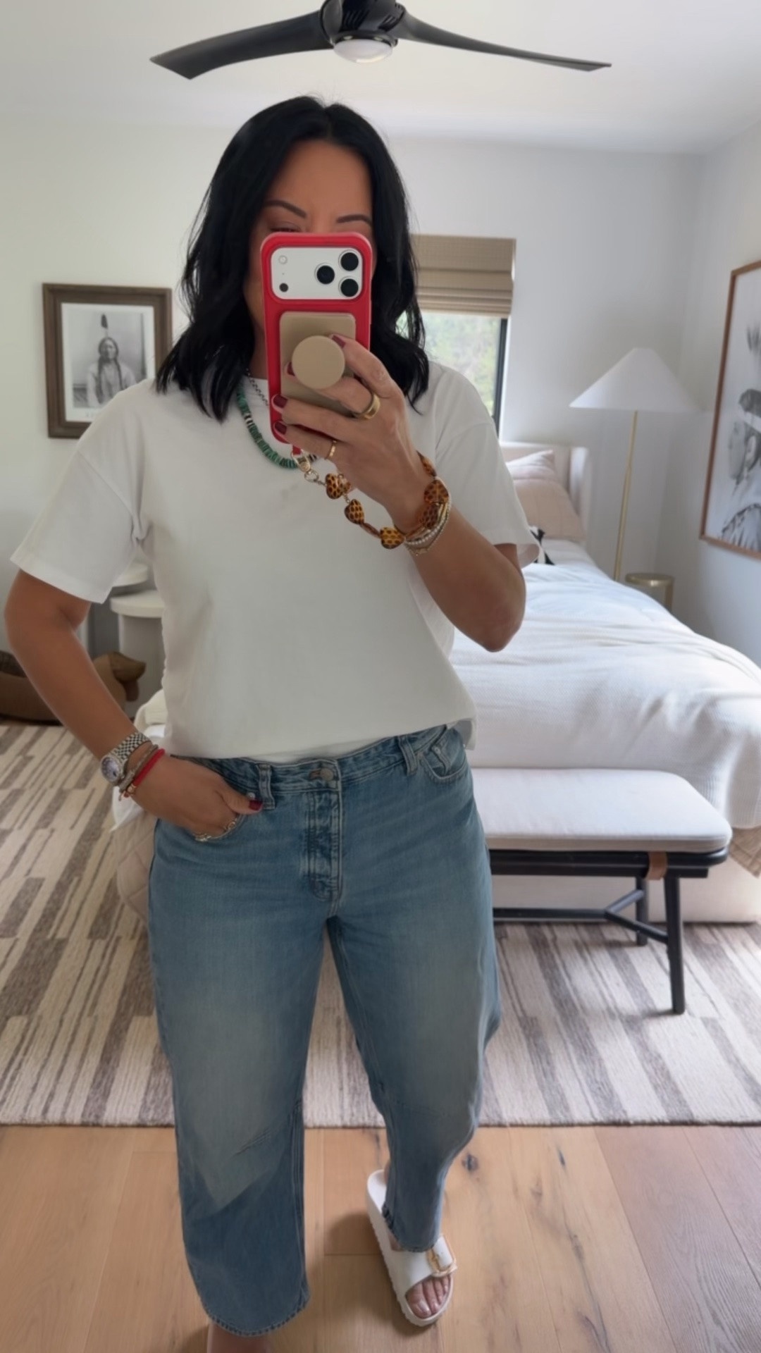 T-shirt size medium, jeans size 29 (I’m a curvy size 8), shoes fit tts.

#LTKxMadewell #LTKSaleAlert #LTKMidsize