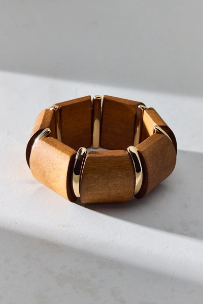 Wooden Stretch Bangle Bracelet | Urban Outfitters (US and RoW)