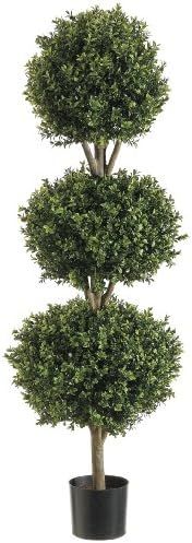 Silk Decor 1 4'TRI Ball Boxwood TOP.(P) GRTT Greenery, 48-in, Two Tone Green | Amazon (US)