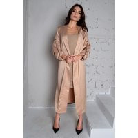 Women's Satin Long Belted Trench Coat. Gorgeous Ladies Trench Coat | Etsy (US)