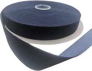 KLTRIBBON Nylon Velvet Ribbon Single Faced,1 Inch X 25Yards Spool (Navy Blue) | Amazon (US)
