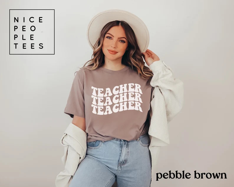 Retro Teacher Shirt, Teach Shirt, Teacher Shirts, Cute Shirt for Teachers, Teacher Gift, Elementa... | Etsy (US)