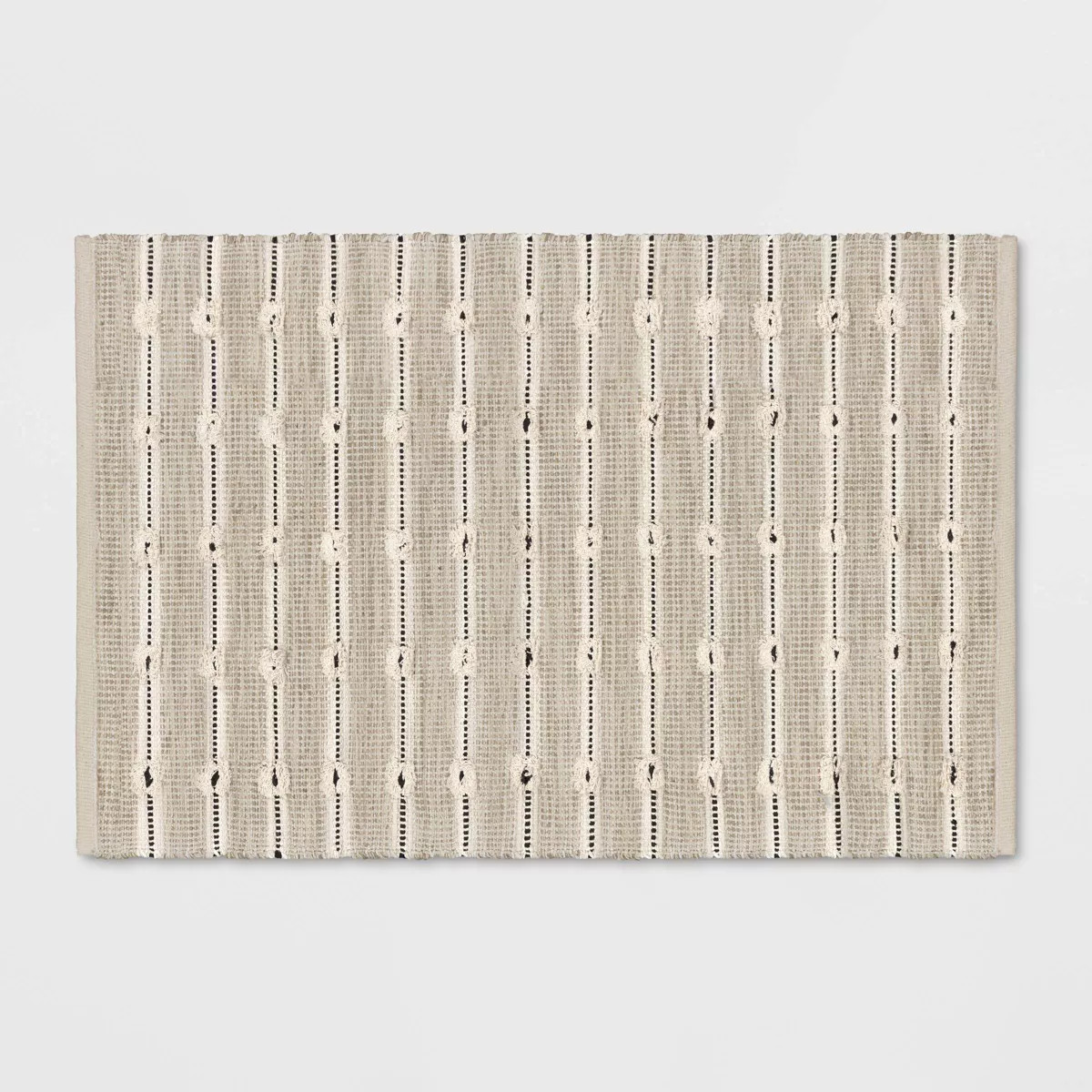 Woven Striped Flatweave Rug Black/Cream - Threshold™ | Target