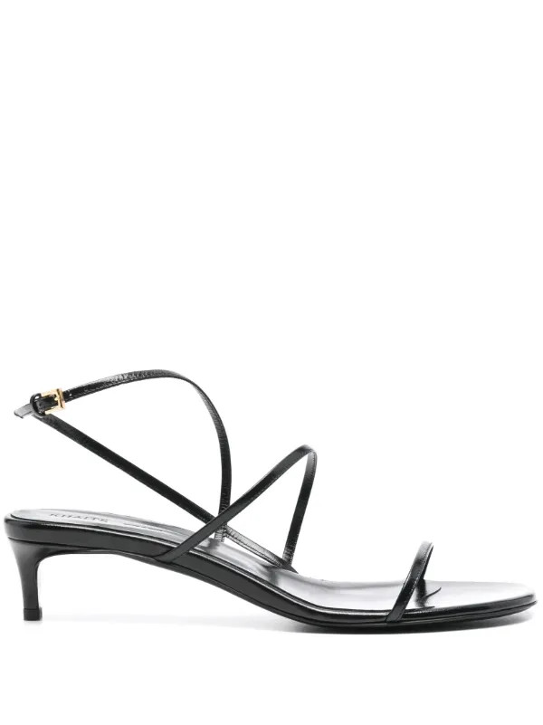 KHAITE 35mm Loop Sandals | Black | FARFETCH UK | Farfetch Global
