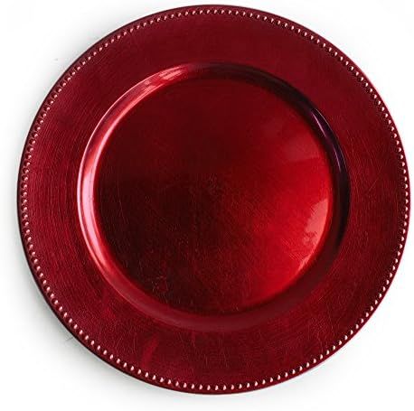 ChargeIt by Jay Charge It by Jay Beaded Charger 13” Decorative Melamine Service Plate for Home,... | Amazon (US)