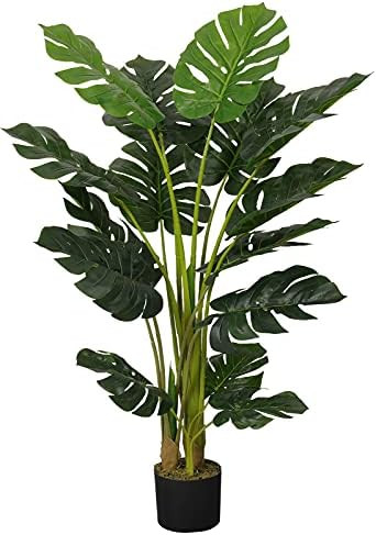 VIAGDO Artificial Monstera Deliciosa Plant 4ft Tall 15 Decorative Split Leaves Plant Faux Swiss C... | Amazon (US)