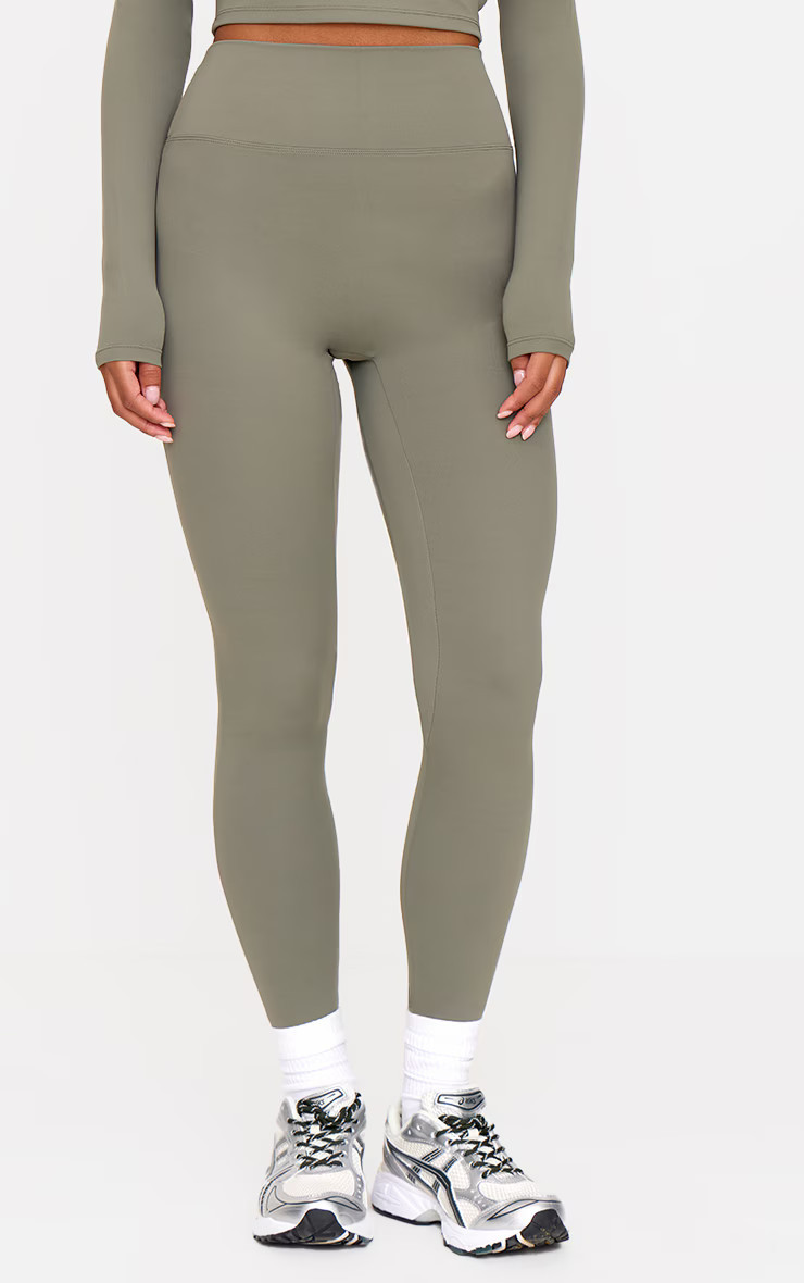 Olive Sculpt Super High Waist Leggings | PrettyLittleThing UK