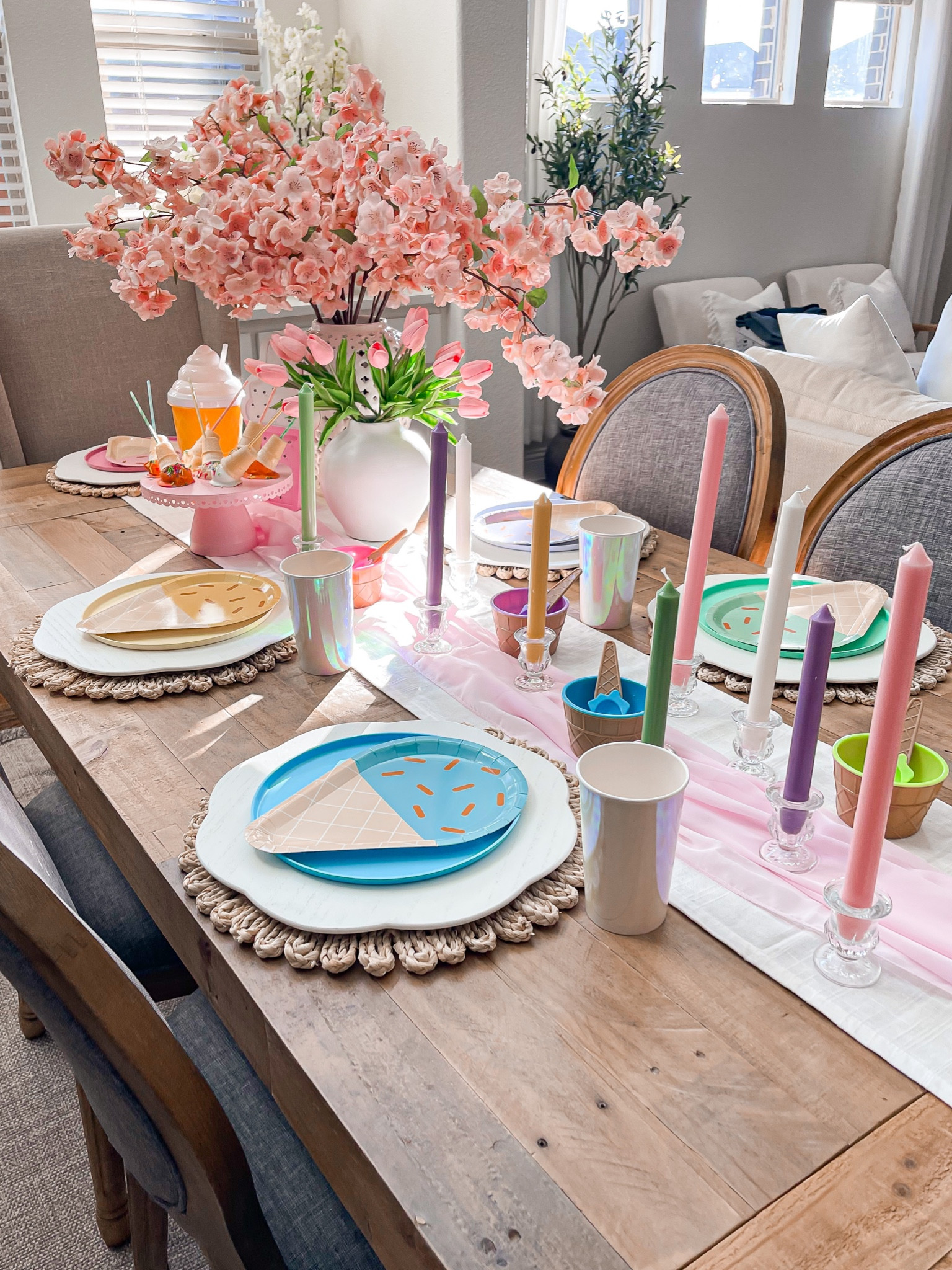 ice cream themed tablescape! Perfect for summer or a summer birthday party. 
summer birthday inspo - tablescape - ice cream themed party

#LTKSeasonal #LTKsalealert #LTKhome