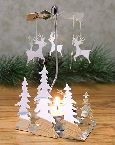 Spinning Reindeer Christmas Candle Holder - Hanging Charms Spin When The Tealight Candle is Burni... | Amazon (US)