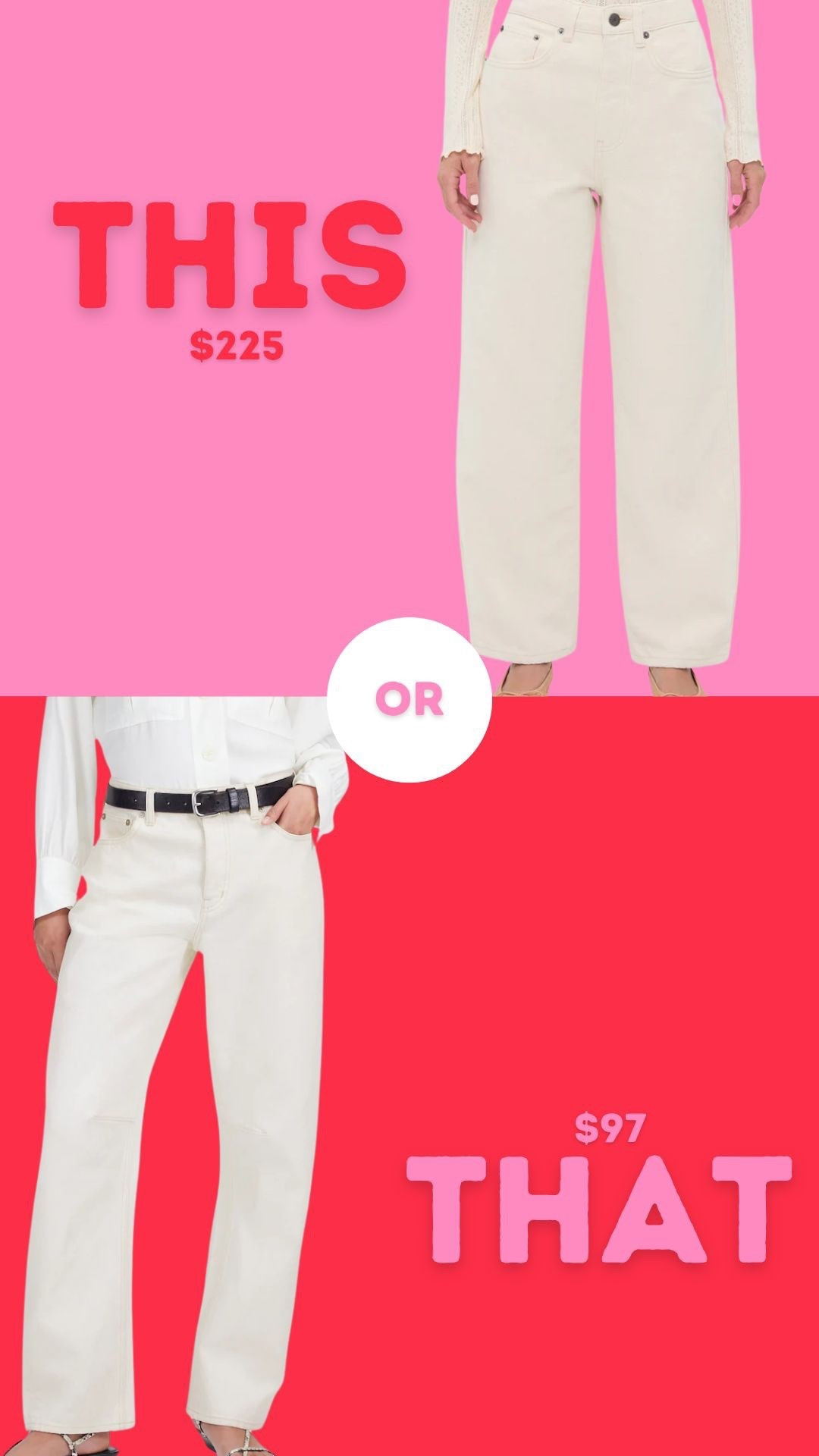 this or that white barrel jeans … 

#LTKStyleTip #LTKFindsUnder100