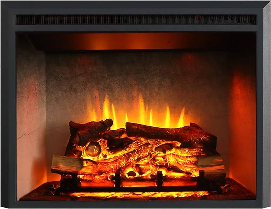RICHFLAME 30 Inches, Edward Electric Fireplace Insert with Fire Crackling Sound, Weathered Concre... | Amazon (US)