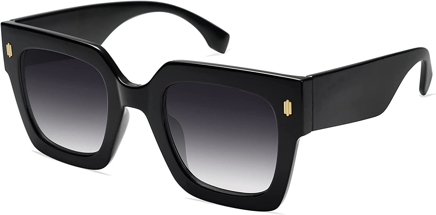 Square Black Sunglasses | Amazon (US)