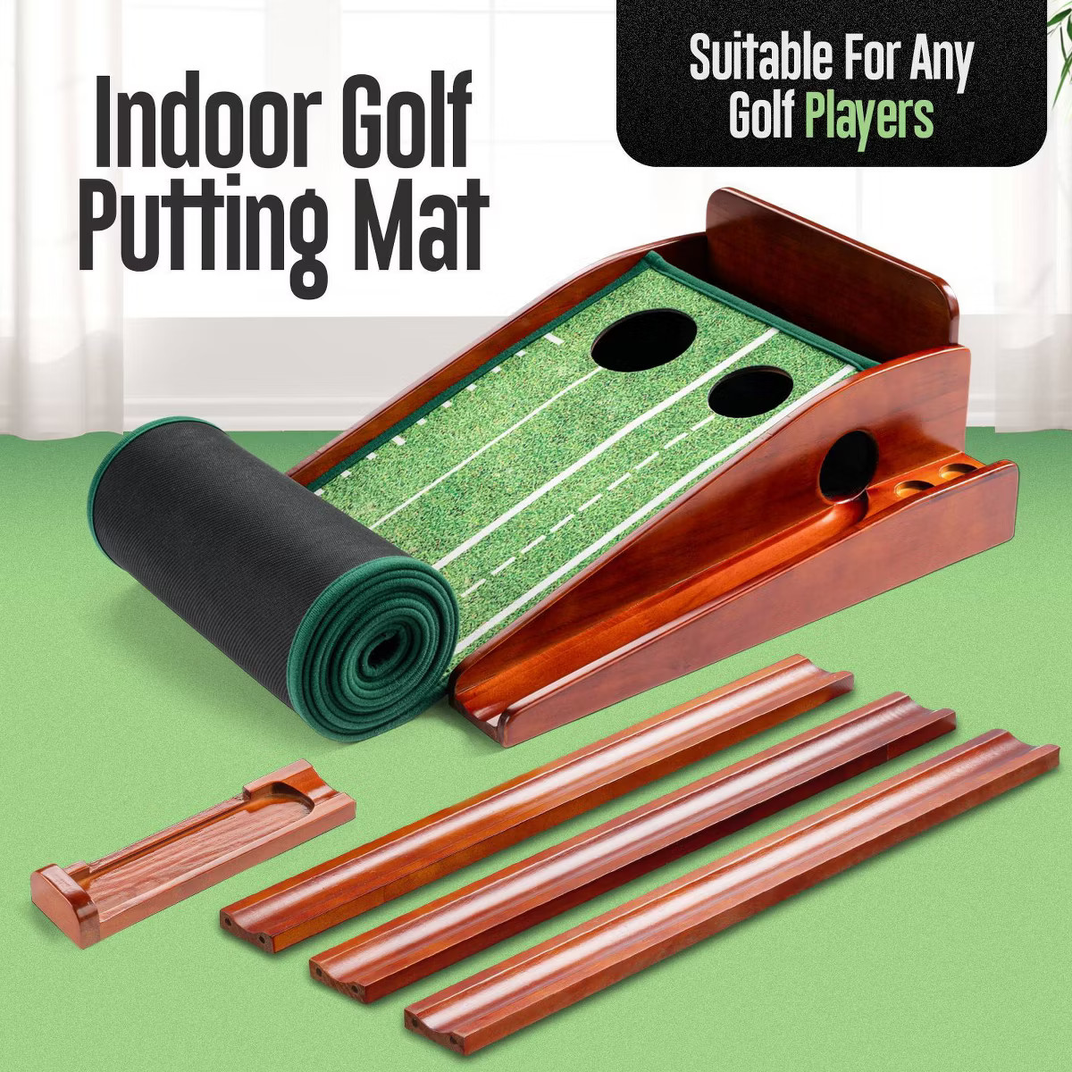 Palladium Golf Indoor Golf Putting Mat with 1/2 Hole Training | Target