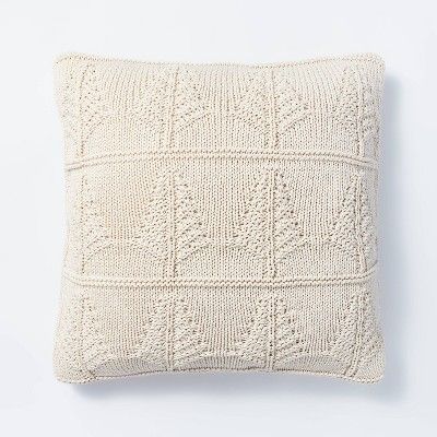 Knit Tree Square Throw Pillow - Threshold™ designed with Studio McGee | Target