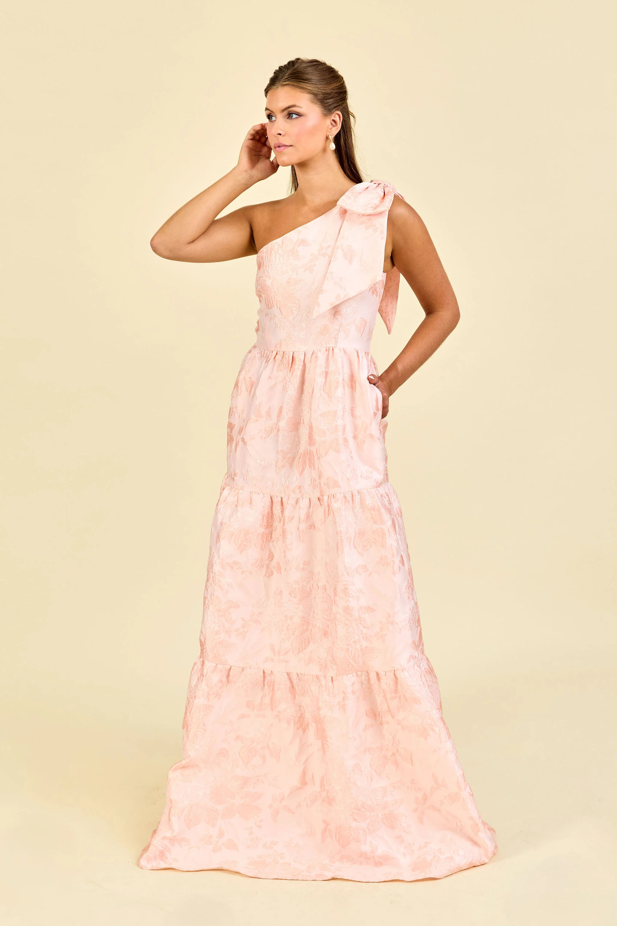 Atwood One Shoulder Bridesmaid Dress with Bow | 40+ Colors | LulaKate