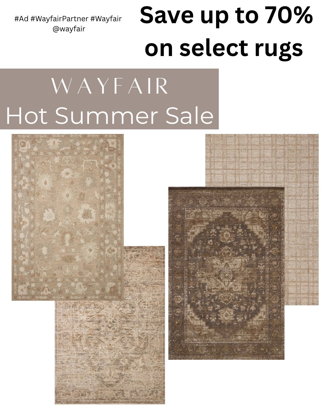 #Ad Right now you can save up to 70% off on select area rugs! #WayfairPartner #Wayfair @Wayfair

#LTKSaleAlert #LTKHome