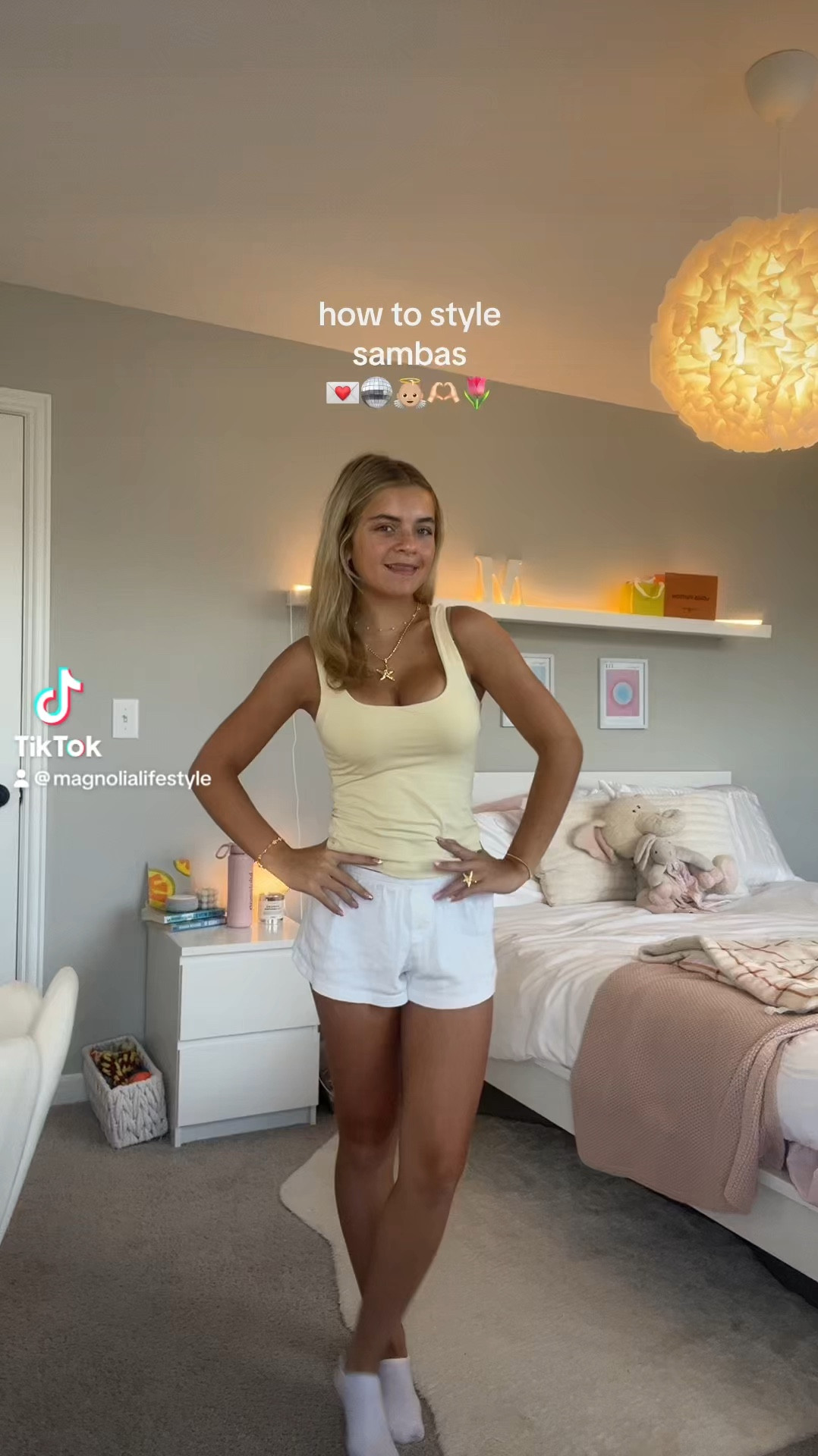 beginning fit: 

top: white fox (XS)
bottoms: brandy melville

1st outfit:

top: city beach (4)
bottoms: white fox (XS/2)

second outfit:

top: garage (XS)
jeans: cider (XS)

third outfit:

top: city beach (2)
bottoms: pacsun (24)