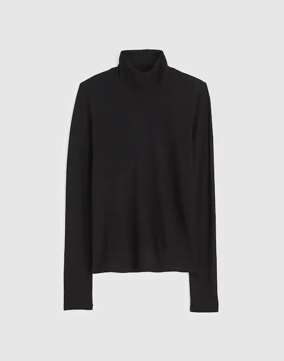 Turtleneck Long-Sleeve Top in Wool Blend | Madewell