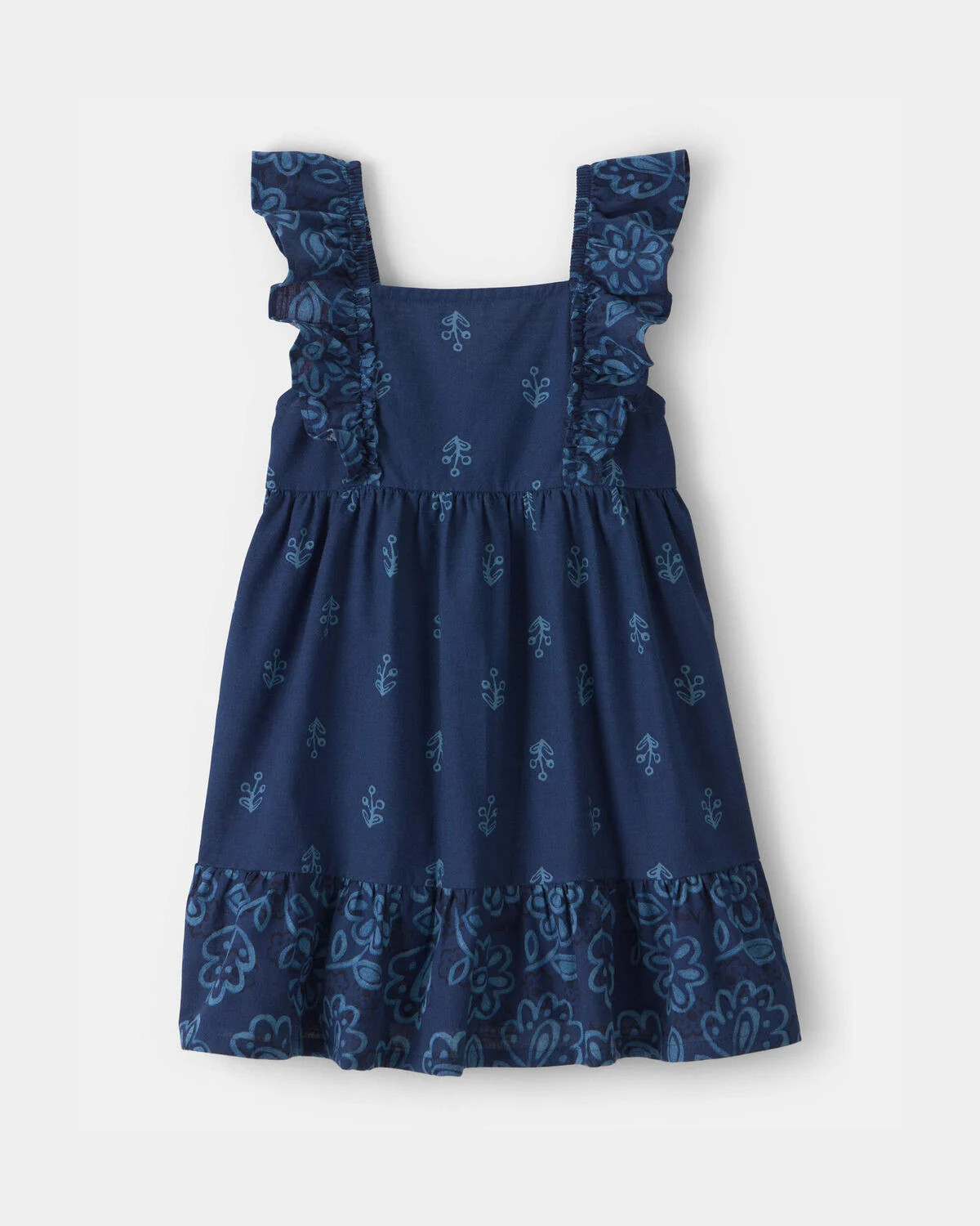Toddler Girl Floral Ruffle-Sleeve Dress - Navy - OshKosh B'gosh | Carter's | Carter's Inc