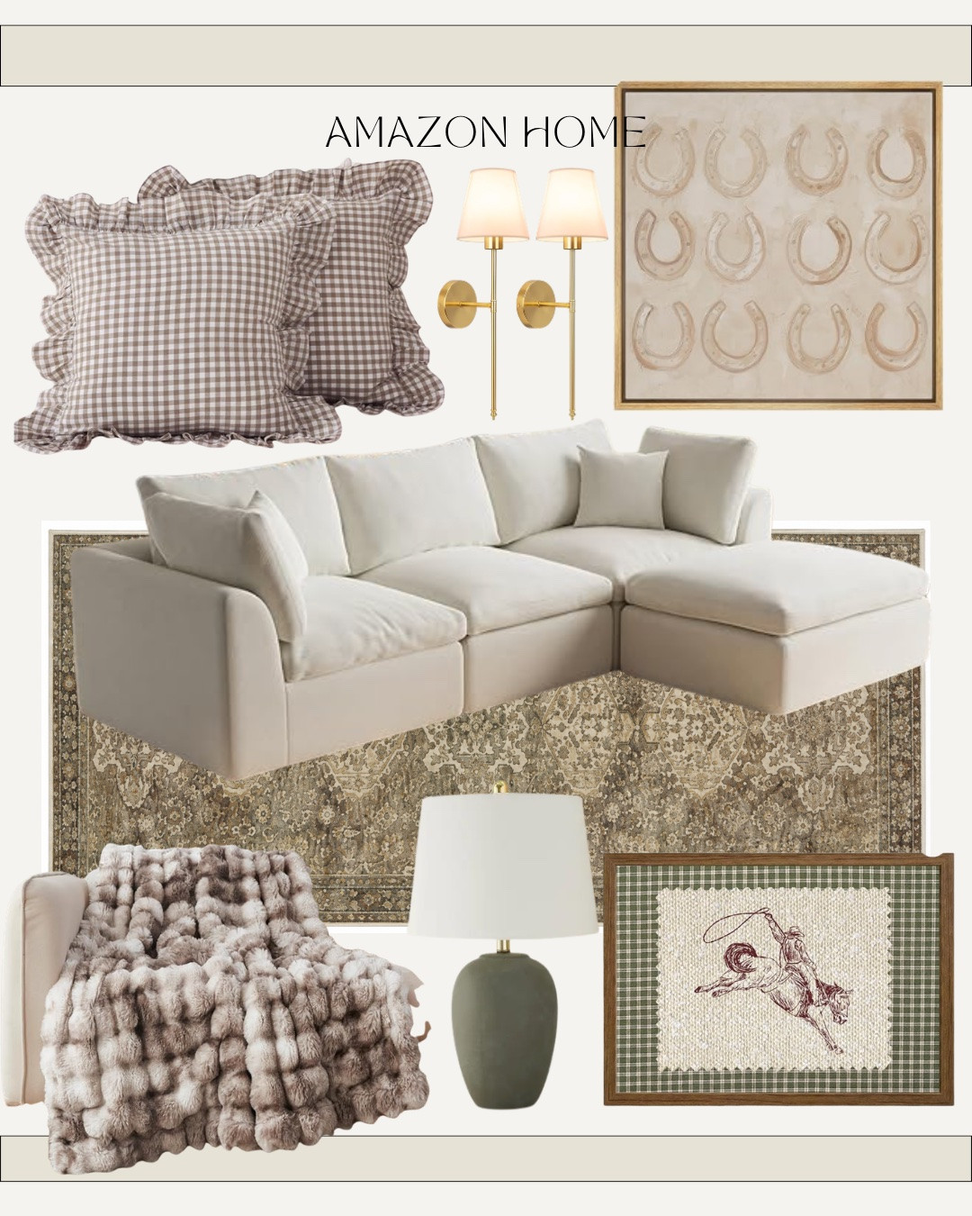 Amazon home fall decor - trendy budget friendly living room decor A pottery barn look alike - couch

#LTKHome