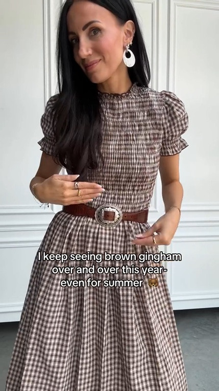 You won’t believe where this dress is from - it looks like Reformation. Paired it with a western belt and interchangeable hoop earrings from @nickelandsuede 🐻 linking in LTK