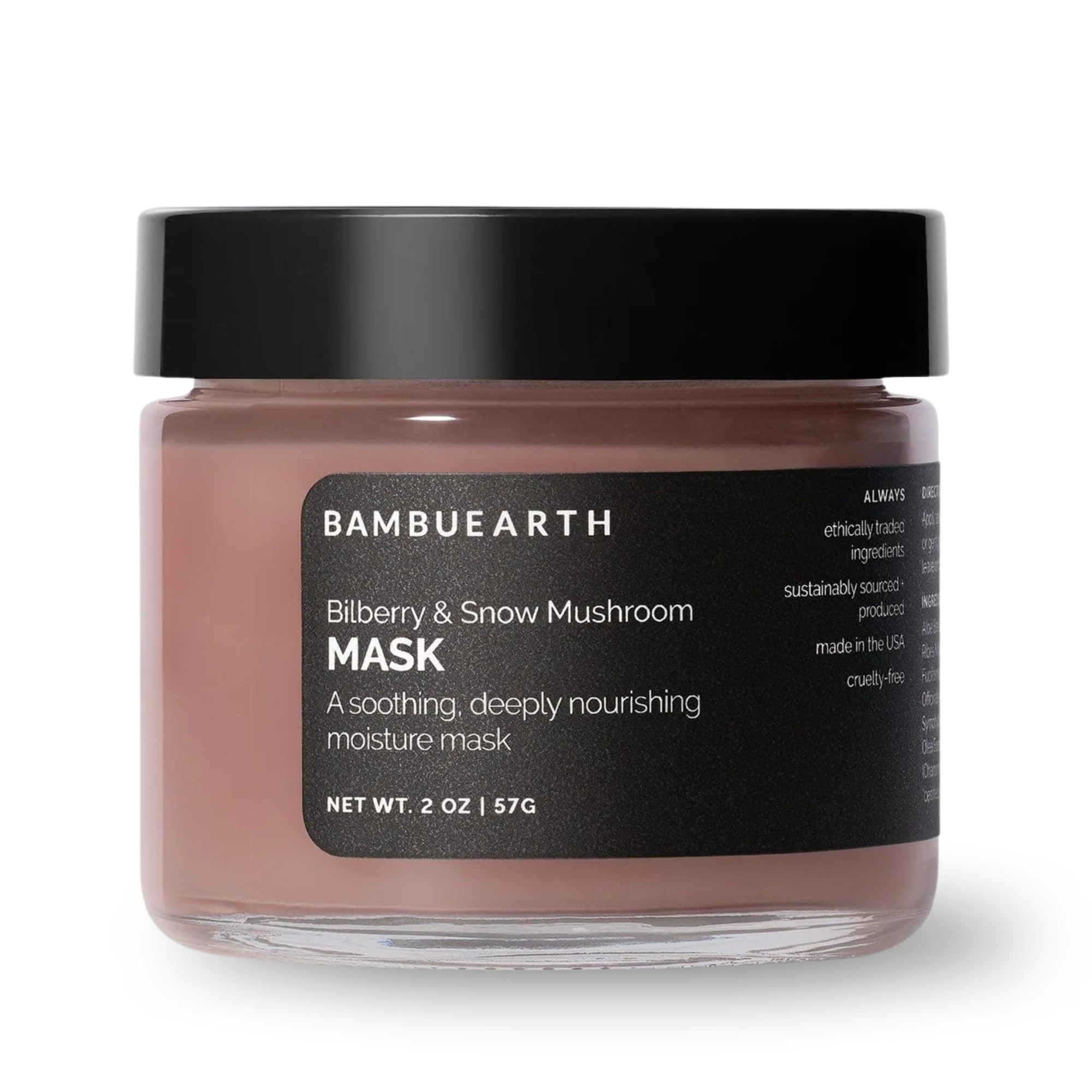 BambuEarth Billbery & Snow Mushroom Mask (2 oz) - Nourishing Facial Mask for All Skin Types, Blen... | Amazon (US)