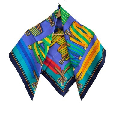 Auth HERMES Carre 90 Navy Green Multi - Scarf  | eBay | eBay US