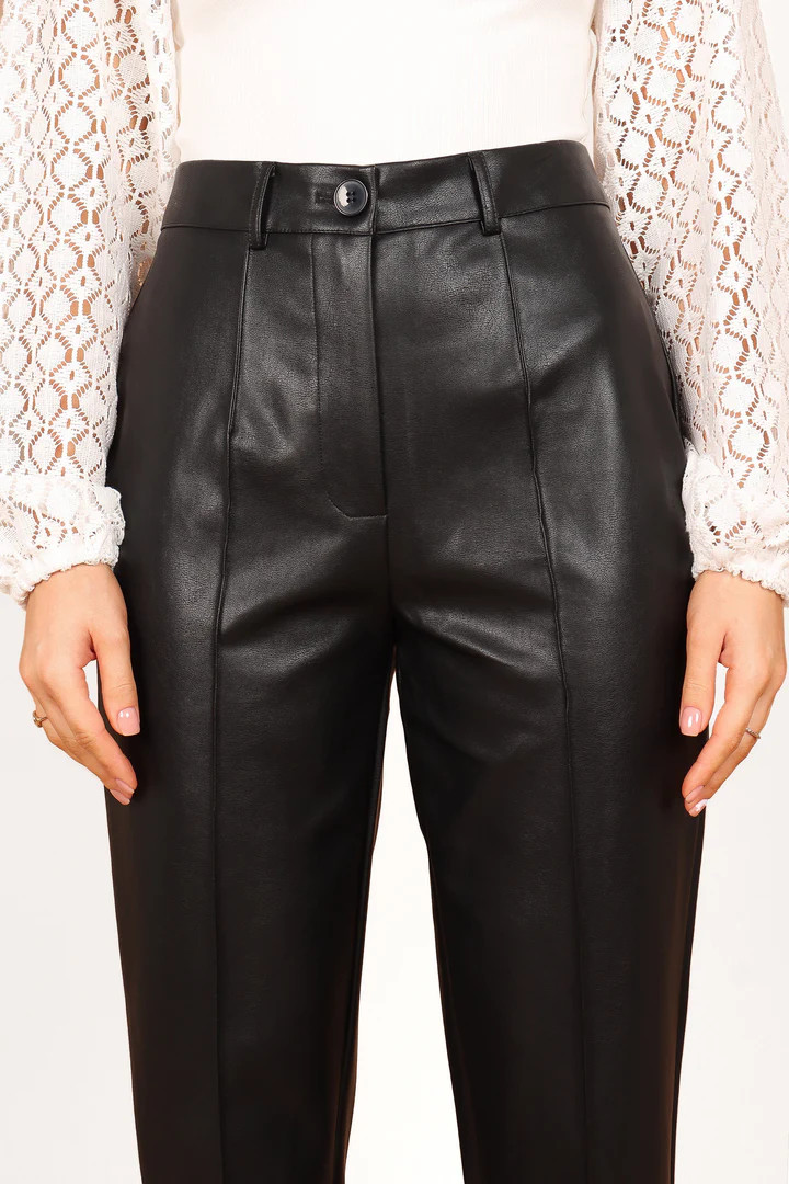 Sandy Faux Leather Pants - Black | Petal & Pup (AU)