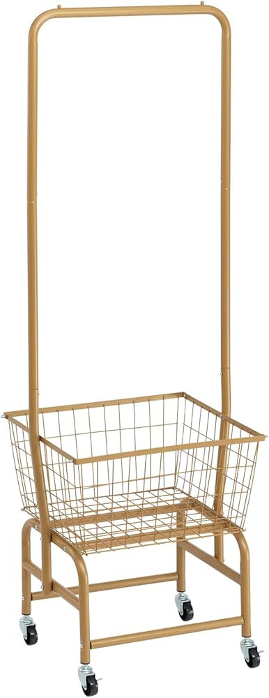 ALIMORDEN Carrito de lavandería con perchero, mayordomo de lavandería con estante de almacenami... | Amazon (US)