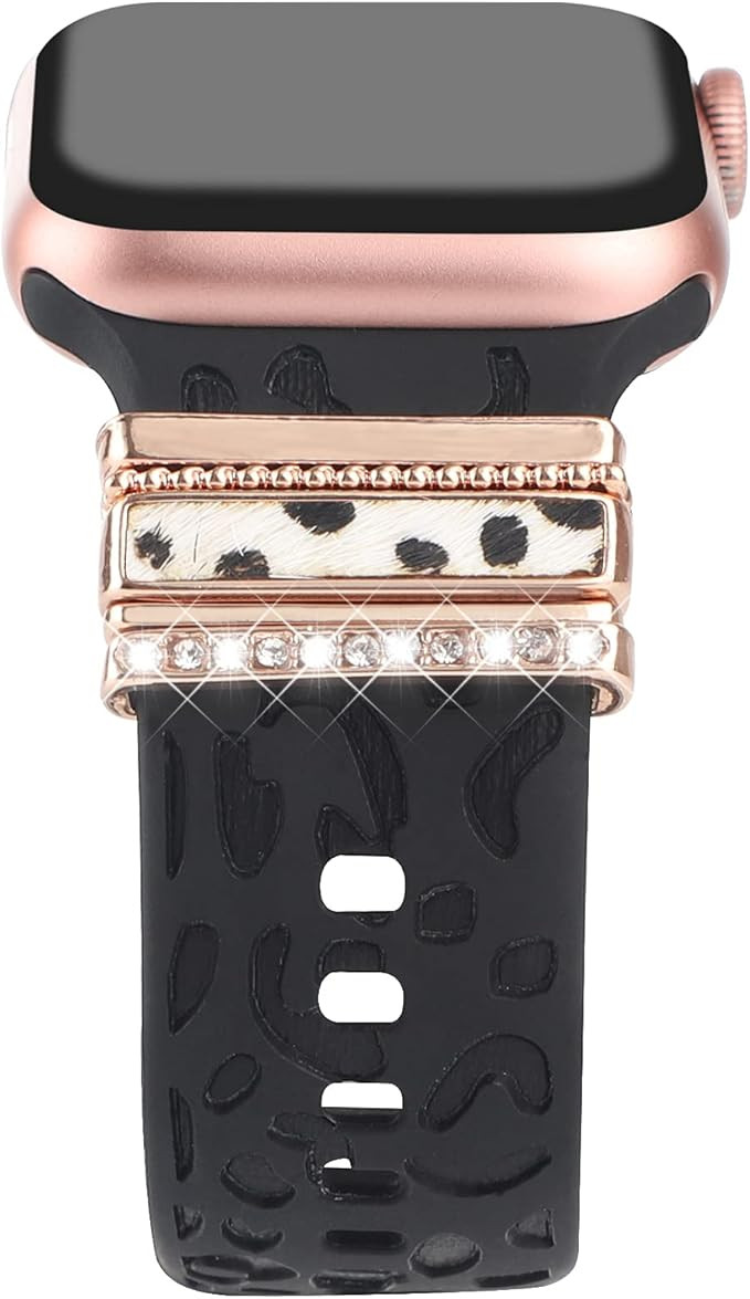 Decorative Rings Loops Compatible with Apple Watch Silicone Bands Charms 45mm 44mm 42mm 41mm 40mm... | Amazon (US)