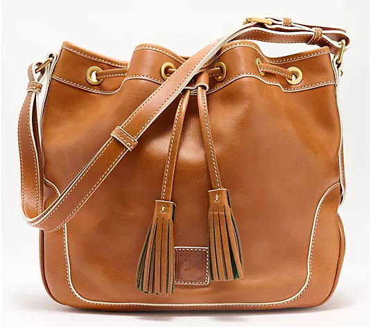 Dooney & Bourke Florentine Leather Drawstring Bag | QVC