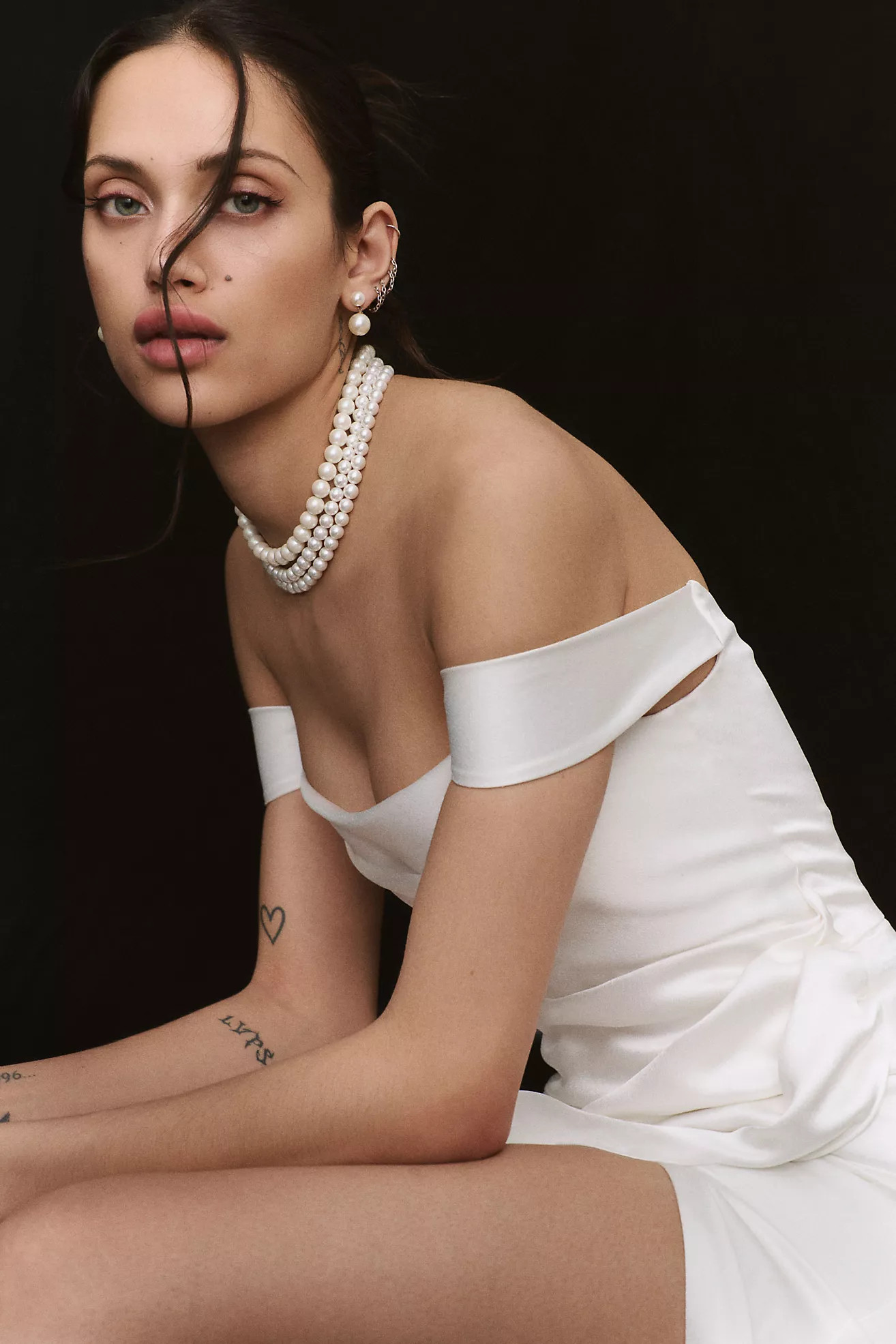 Jenny by Jenny Yoo Viviana Off-The-Shoulder Cowl-Neck Wedding Gown | Anthropologie (US)