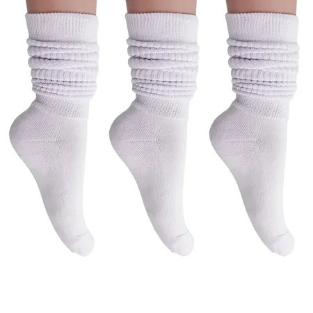 1 Pair White Slouch Socks for Women Shoe Size 5-10 | Walmart (US)