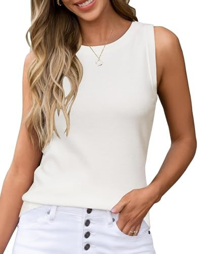 Arach&Cloz Women's Wool Blend Sleeveless All Season Business Casual Tank | Soft Breathable Wool B... | Amazon (US)