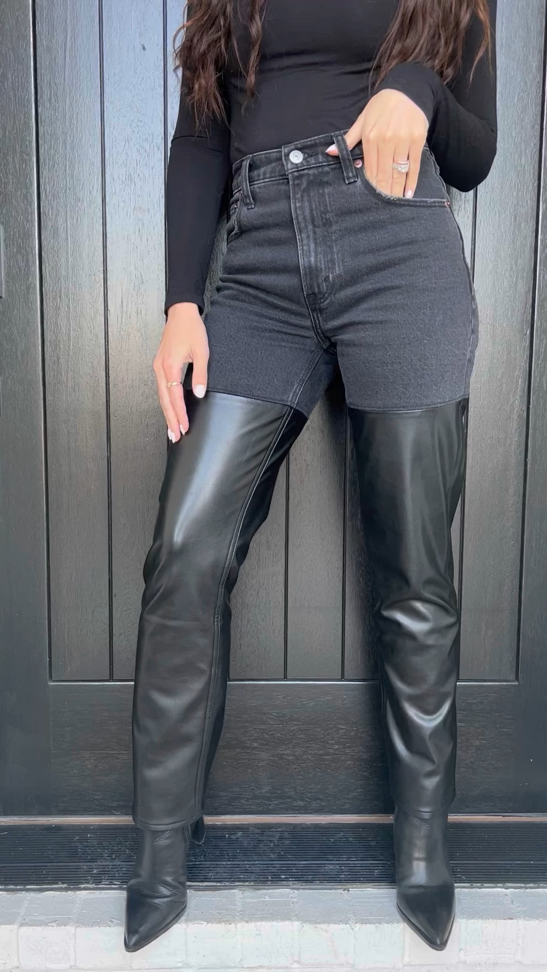 Abercrombie denim, Abercrombie petite, mom fashion, mom style, leather, denim, winter style, outfit inspiration 

#LTKSale #LTKstyletip