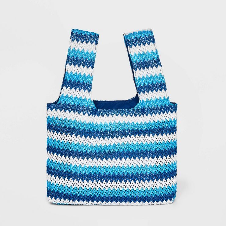 Chevron Print Striped Satchel - Future Collective™ with Alani Noelle Blue | Target
