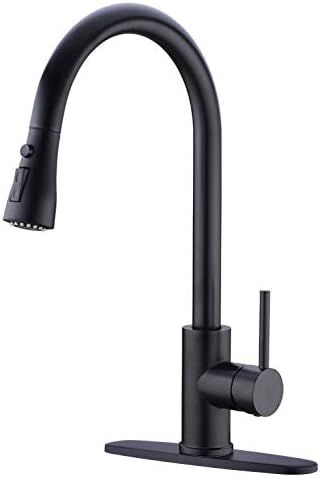 Delle Rosa Black Kitchen Faucet, Pause Function Kitchen Faucet with Pull Down Sprayer, Kitchen Fa... | Amazon (CA)