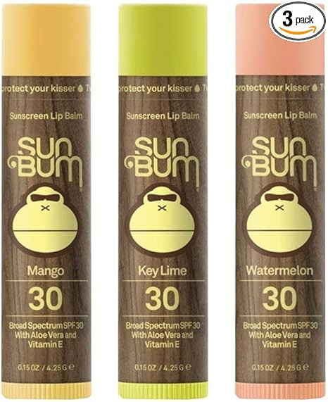 Sun Bum SPF30 Lip Balm Mango, Lime, Watermelon 3-Pack | Amazon (US)