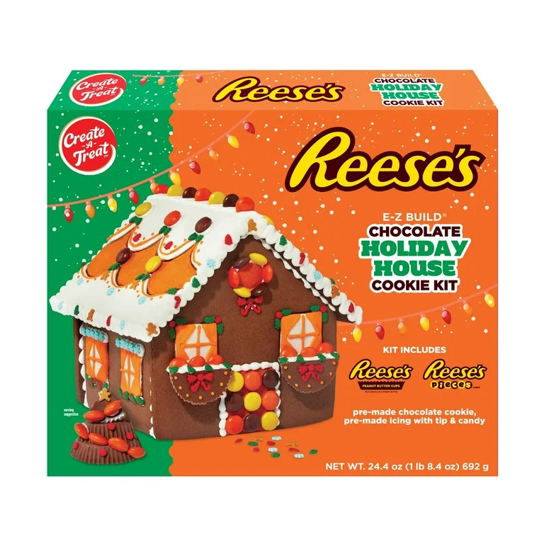 Create a Treat Reese's Chocolate Holiday House Cookie Kit, 24.4 oz, Regular Size, Contains Peanut... | Walmart (US)