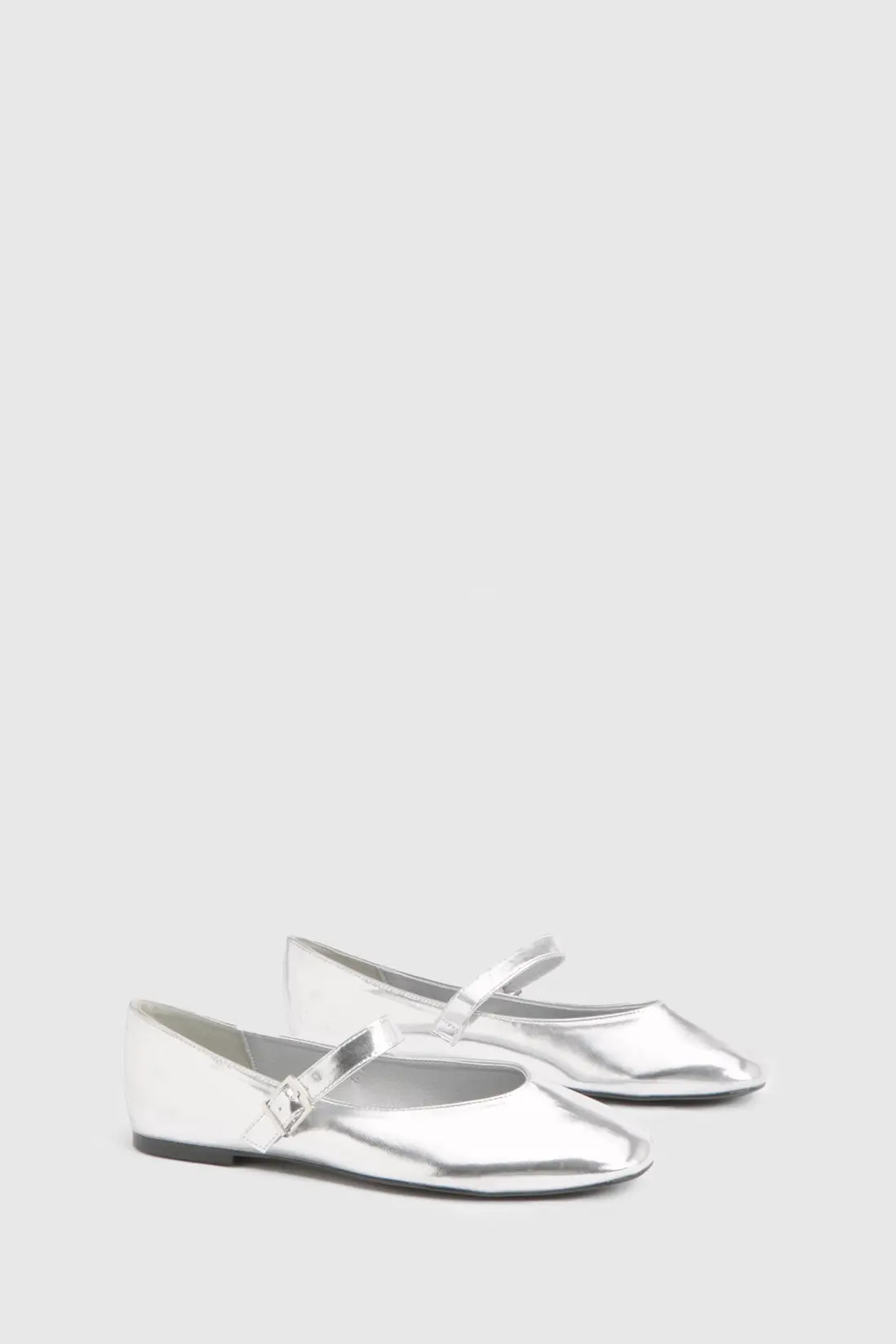 Flats | Metallic Mary Jane Ballet Flats | boohoo | Boohoo.com (UK & IE)