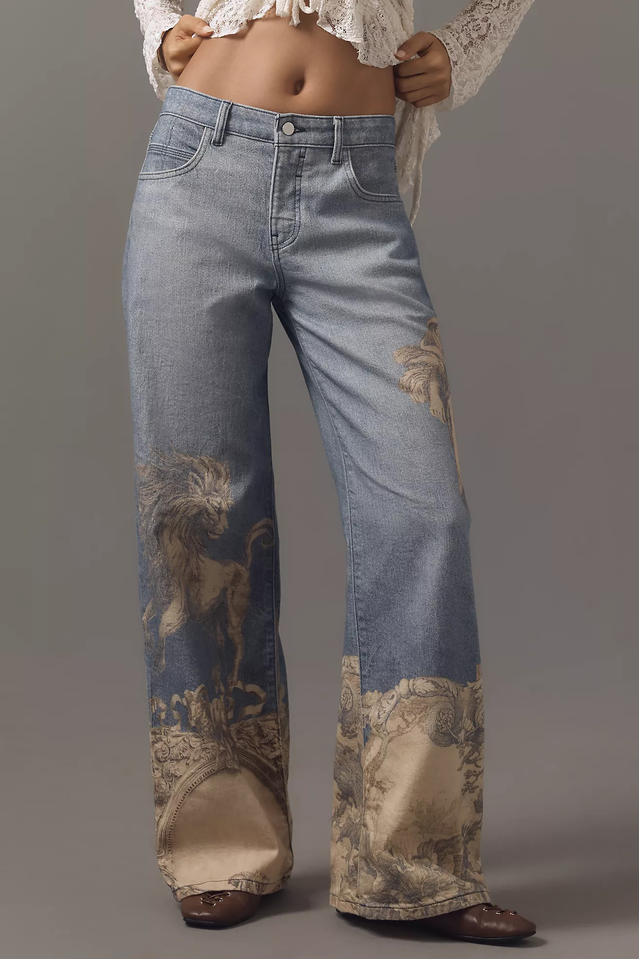 Pilcro Low-Rise Wide-Leg Jeans | Anthropologie (US)